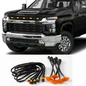 5x parrilla estilo Raptor con luz LED para Chevrolet Silverado 3500 HD 2020-2021 - Imagen 1 de 2