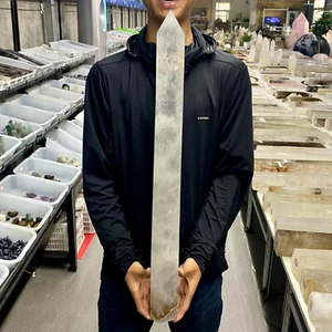 12.34LB Natural Clear Crystal Obelisk Quartz Energy Tower Point Reiki Healing Ge - Picture 1 of 11