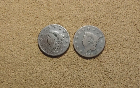 1818 and 1822  Large Cents - Free Shipping Cover