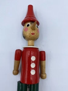 Vintage Pinocchio Holz Puppe beweglich handbemalt - Bild 1 von 9