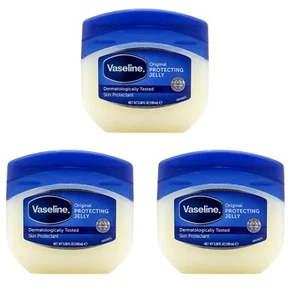 3 x Vaseline Petroleum Jelly Original, 100g Body Cream Therapy FREE AU SHIPPING - Picture 1 of 3