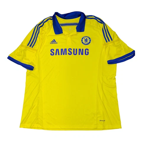 Chelsea UK Football Club Yellow Adidas Samsung Football Soccer Jersey 2XL FLAWS Cover
