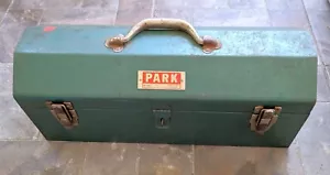 Vintage PARK Green Metal Tool Chest with Tray 20" Model 702 - Picture 1 of 8