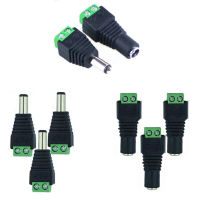Female Male DC connector 2.1X5.5mm Power Jack Adapter Plug Cable Connector - Image 1 of 4