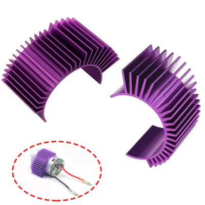 2pc Purple Alloy 540 Motor Heatsink fo HSP Tamiya Traxxas 1/10 Car Truck Crawler - Image 1 of 4