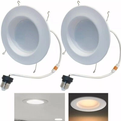 2 Philips Dimmable LED Recessed Ceiling Light Downlight Retrofit Trim 65W 5" 6" - Image 1 of 4