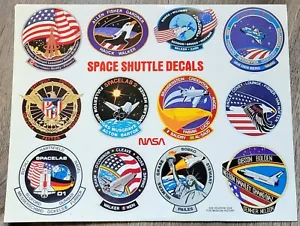 12 Vintage NASA Space Shuttle Mission Aufkleber Sticker - Bild 1 von 9