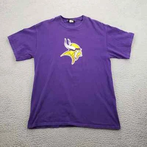 Reebok Shirt Mens Small Purple Minnesota Vikings Brett Favre Large Logo Skol NFL - Picture 1 of 11