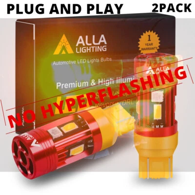 LED REAR Amber Plug&Play 7443 CANBUS Turn Signal Lamp,🚫 Resistor/Flasher Relay - Image 1 of 4