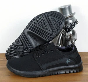 Etnies Skateboard Skate Shoes Scout Kids Black Grey - Picture 1 of 3