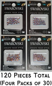 Cristales de Swarovski - 4 mm Xirius Hotfix - Topacio Brillo - 120 piezas (4 paquetes de 30) - Imagen 1 de 4