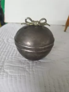 Vintage Silver Plated Apple Trinket Box - Picture 1 of 3