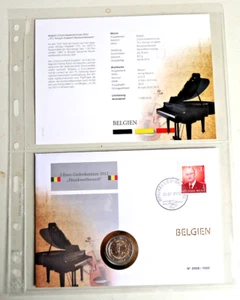 CARTA NUMIS: BELGIA 2 euros 2012: 75 AÑOS CONCURSO DE MÚSICA Bimetálico St/bfr COA N2 - Imagen 1 de 4