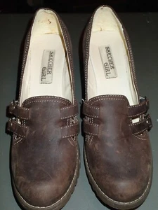 NEW!!  Skecher Girl Womens Leather Shoes Skechers #49994 - Picture 1 of 4