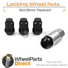 Black GEN2 12x1.5 Lock Nuts for Kia Avella [1.5 16v] 97-99 on Aftermarket Wheels