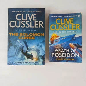 2 x Clive Cussler Books Fargo Adventure Solomon Curse Paperback - Picture 1 of 14