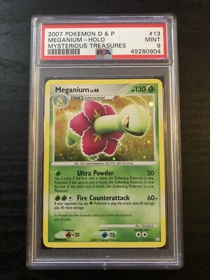 2007 Pokemon D & P Mysterious Treasures Meganium Holo PSA 9 POP 10! One Higher! - Image 1 of 3