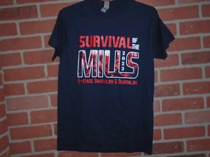SURVIVAL OF THE MILLS 2023 FINISHER UNISEX ADULTS TSHIRT SIZE SMALL WORN 1 TIME - Picture 1 of 3