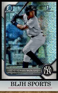 2022 Bowman #BCP-74 Fidel Montero New York Yankees RC Chrome Mojo Ref (3G9) - Picture 1 of 2