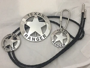 Texas Ranger 3 piece set, belt buckle, bolo and key ring - Picture 1 of 12