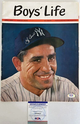 Revista Boy’s Life firmada por Yogi Berra sin etiqueta PSA/ADN, 1963, automática, (B119) Foto 1 de 4