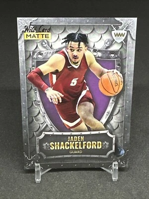 2022 Wild Card Matte-Weekend Warrior  Silver/Black/Purple Jaden Shackelford - Image 1 of 4