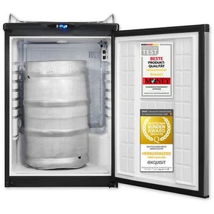 Exquisit Bierkühler 163 l Zapfvorrichtung Gitterablagen 42 dB BK160-HE-300G inox - Bild 1 von 8