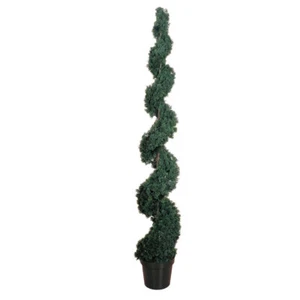 6' Outdoor Cedar Spiral Topiary Tree Artificial Fake - Picture 1 of 1