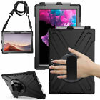 For Microsoft Surface Pro 7 6 5 4 Tough Rugged Hand & Shoulder Strap Stand Case
