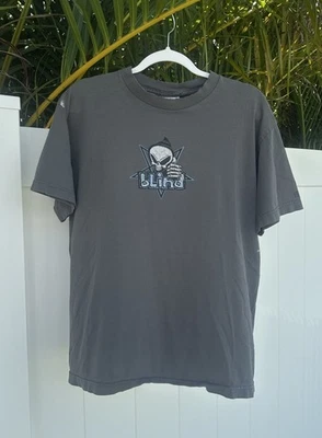 Camiseta INSANE RARE Principios de los 2000/90 Thrashed Blind Skateboards Foto 1 de 4