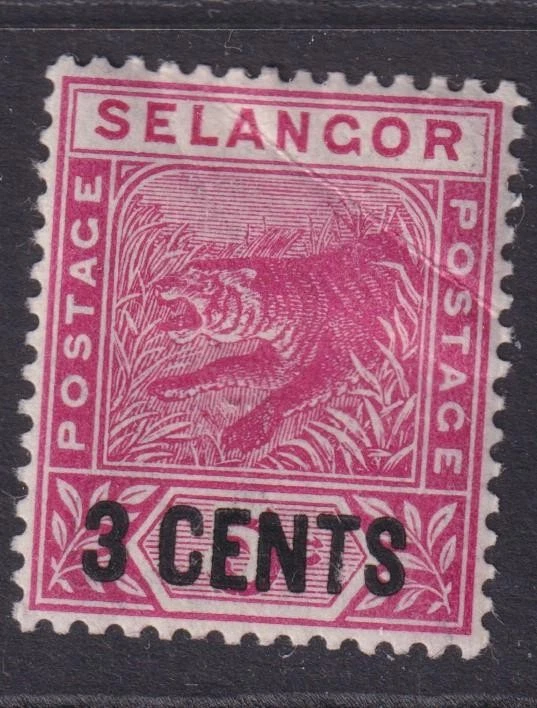 SELANGOR,1894 年老虎,5 美分。 玫瑰, lhm. — 第 1/1 张图片