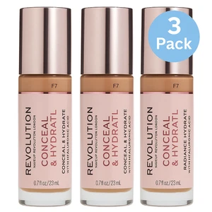 Revolution Conceal & Hydrate Foundation F7 3 Pack New - Picture 1 of 1