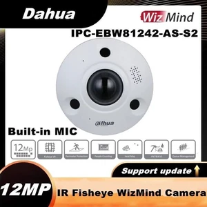 Dahua 12MP 1.85mm Mic Speaker Alarm IR Fisheye IPC-EBW81242-AS-S2 IP Camara PoE - Picture 1 of 10