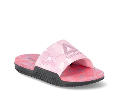 Sandalias Reebok Pervade Slide para niñas talla 3 rosa negro Foto 1 de 4