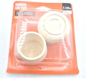 Everbuilt 1-1/4" cremefarbene Gummi-Beinspitzen (2 pro Packung - Bild 1 von 2