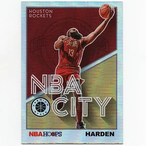 James Harden NBA City Silver Prizm Refractor Insert Houston Rockets Jersey #13 - Picture 1 of 2