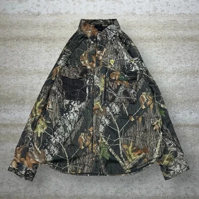 Vintage 90s Realtree Button Up Shirt Mens 2XL Hunting Camo Long Sleeve Woodland  - Image 1 of 4
