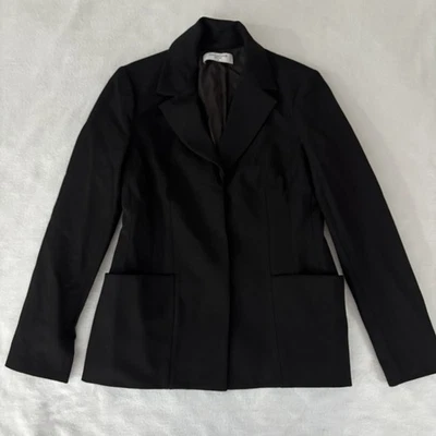 Blazer MM.LaFleur para mujer 6 chaqueta negra esmoquin The Collins mezcla de lana carrera Foto 1 de 4