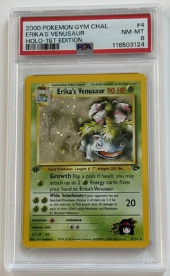 Pokemon Gym Challenge 1st Edition Erika's Venusaur Holo 4/132 PSA 8 - Image 1 of 4