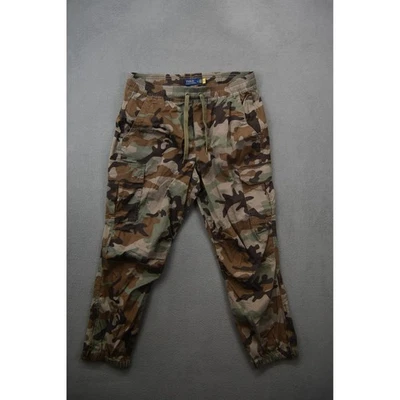 Женские камуфляжные брюки-карго Polo Ralph Lauren средний размер на шнурке на талии укороченные повседневные - Изображение 1 из 4