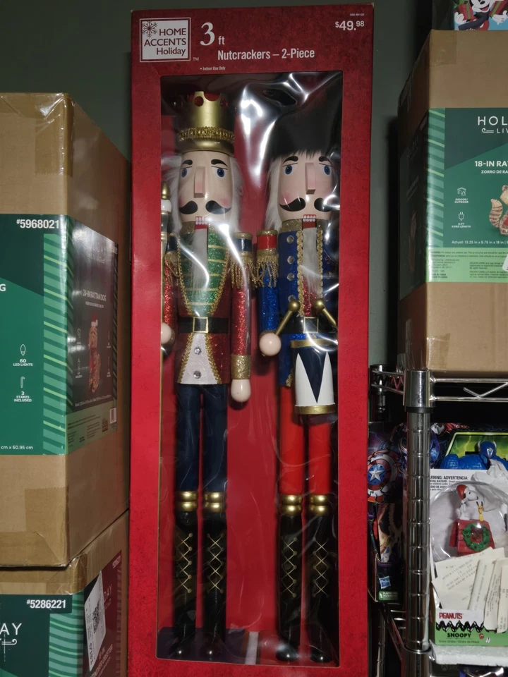 Home Accents Holiday 3 ft. Wooden Christmas Nutcrackers (2-Pack) - Image 1 of 1