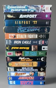 Vintage Aviation VHS Lot Of Airplane Themed Movies, Thriller Action HTF OOP Rare - Picture 1 of 18