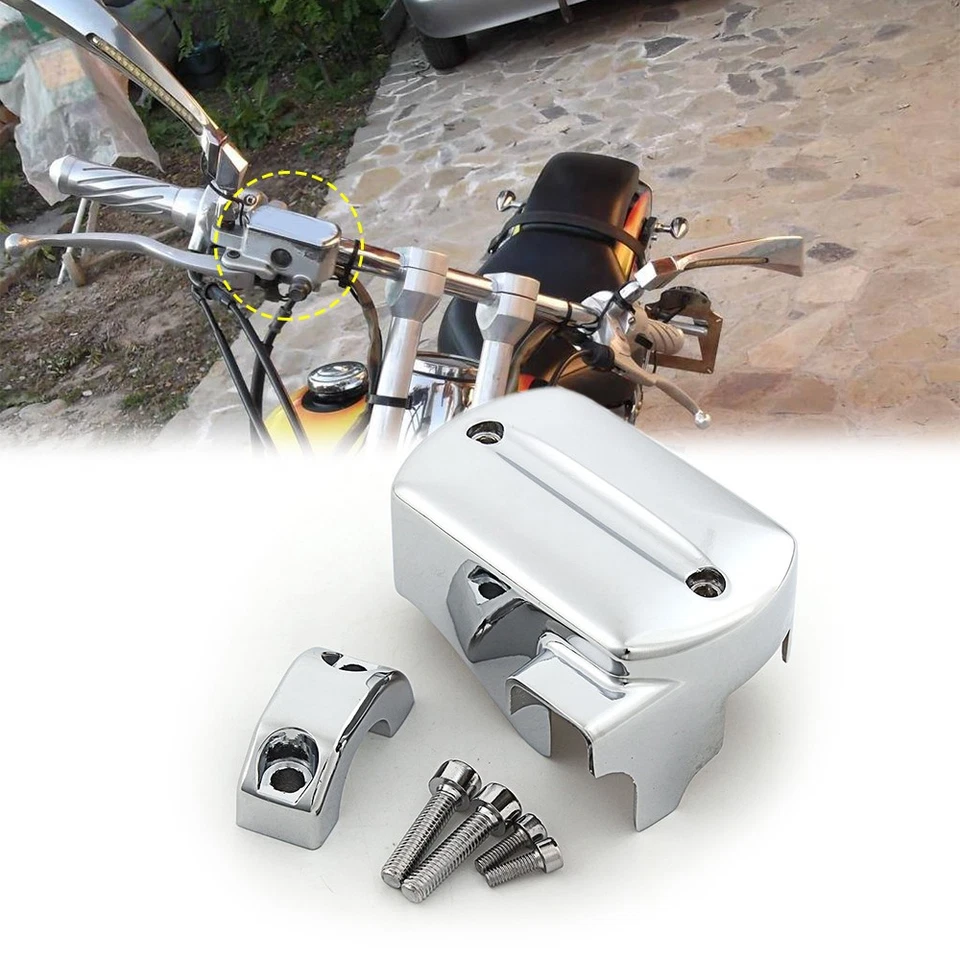 Cubierta de cilindro maestro de freno cromada para Yamaha V Star XVS 650 950 1100 1300 modelo Foto 1 de 4