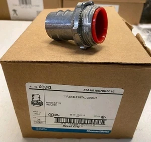 25 Pack STEEL CITY 1" Flexible Metal Conduit Male Screw in type insulated XC843 - Picture 1 of 1