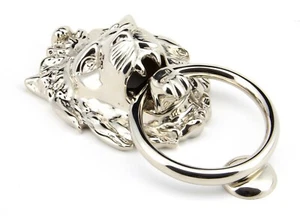 From The Anvil 91997 Polished Nickel Lion Head Knocker - Picture 1 of 3