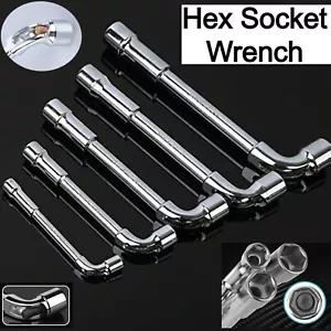10Pcs 6-27mm Metric Angled Head Socket Wrench L Shaped Double Ended Hex Spanner - Picture 1 of 65