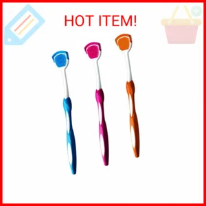 Tongue Brush, Tongue Scraper, Tongue Cleaner Helps Fight Bad Breath, 3 Tongue Sc - Picture 1 of 2