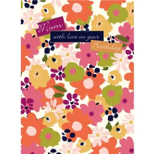 Family Circle Birthday Card - Bright Citrus Flowers (Mum) 72148 - Picture 1 of 1