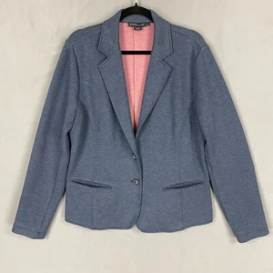 Pendleton Blazer Damen 16 blau zwei Knöpfe einfarbig Stretch Viskose Mischung weiche Jacke - Bild 1 von 13
