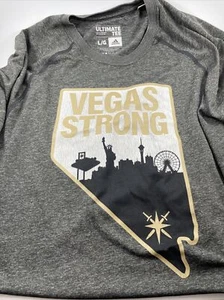 Vegas Strong Adidas 100% Polyester Men's Sz Large T-Shirt! - Picture 1 of 3